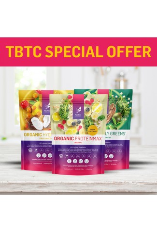 1 x Organic ProteinMax Original, 1 x Organic Daily Greens, 1 x Organic Hydrate Plus 